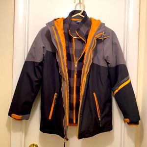 Excellent Used: Lands End Youth 3 in 1 Winter Jacket, size 10-12